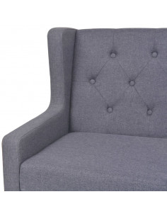 Set Divani 2 pz in Tessuto Grigio