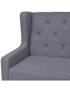 Set Divani 2 pz in Tessuto Grigio