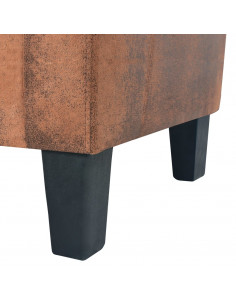 Set Divani 2 pz in Camoscio Artificiale Marrone