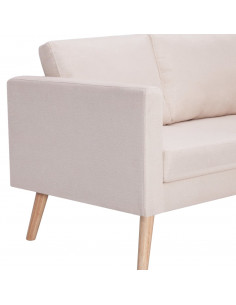 Set Divani 2 pz in Tessuto Crema