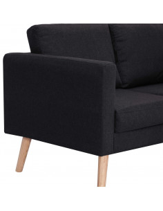 Set Divani 2 pz in Tessuto Nero