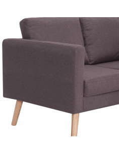 Set Divani 2 pz in Tessuto Grigio Talpa