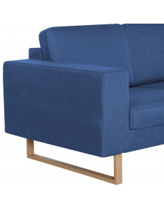 Set Divani 2 pz in Tessuto Blu