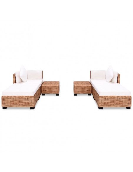 Set Divano 16 pz in Rattan Naturale