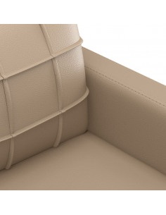 Set di Divani 2 pz con Cuscini cappuccino in Similpelle