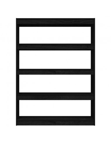 Libreria/Divisorio Nero 100x30x135,5 cm in Legno di Pino