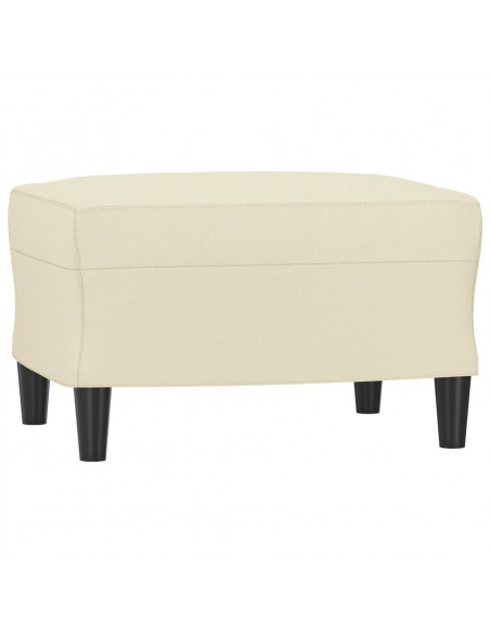Set di Divani 3 pz con Cuscini crema in Similpelle