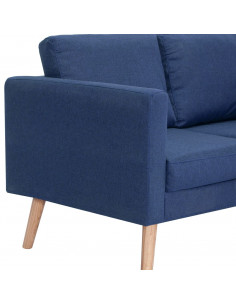 Set Divani 2 pz in Tessuto Blu