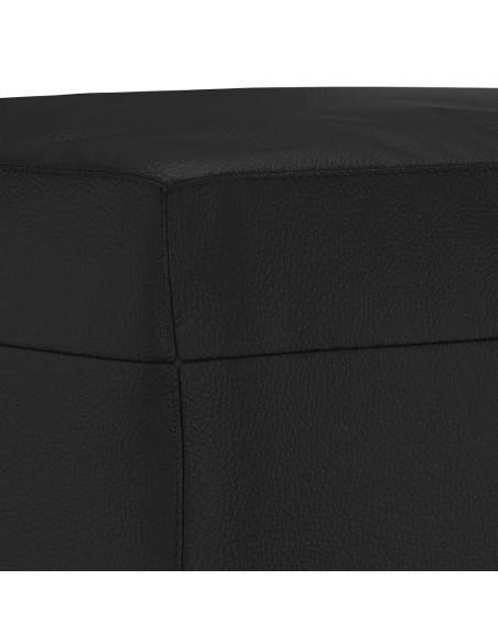 Set di Divani 4 pz con Cuscini Nero in Similpelle