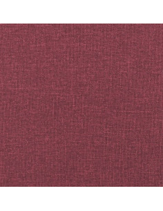 Set di Divani 2 pz con Cuscini Rosso Vino in Tessuto