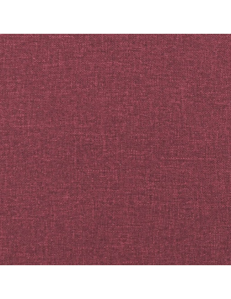 Set di Divani 2 pz con Cuscini Rosso Vino in Tessuto