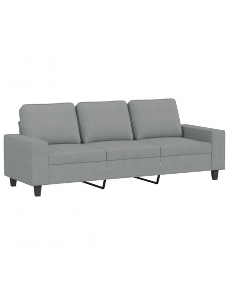 Set di Divani 4 pz Grigio Chiaro in Tessuto