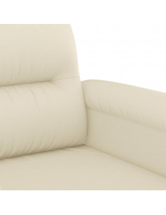 Set di Divani 2 pz con Cuscini crema in Similpelle