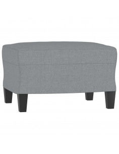 Set di Divani 3 pz con Cuscini Grigio Chiaro in Tessuto