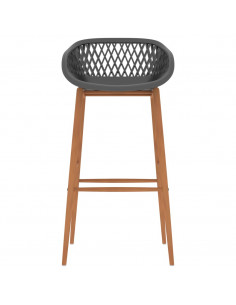 Set da Bar 5 pz Bianco e Grigio