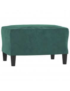 Set di Divani 3 pz con Cuscini Verde Scuro in Velluto