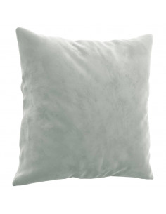 Set di Divani 2 pz con Cuscini Grigio Chiaro in Velluto