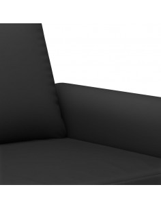 Set di Divani 2 pz con Cuscini Nero in Velluto