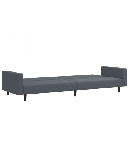 Set di Divani 2 pz Grigio Scuro in Velluto