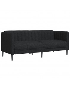 Set di Divani 2 pz Nero in Tessuto