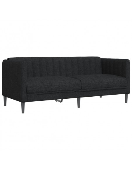 Set di Divani 2 pz Nero in Tessuto