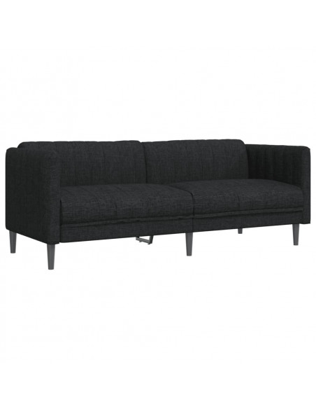 Set d Divani 3 pz Nero in Tessuto