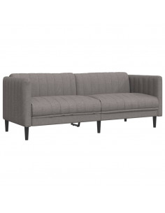 Set di Divani 2 pz Tortora in Tessuto