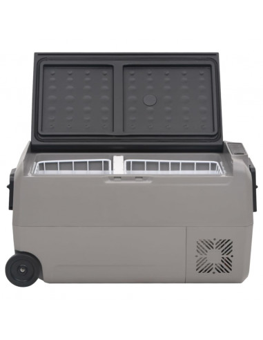 Borsa Frigo con Manico e Ruote Nera e Grigia 36 L PP e PE