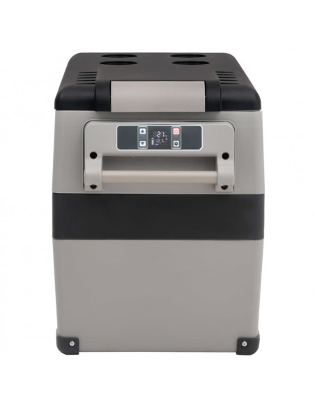 Borsa Frigo con Manico e Adattatore Nera e Bianca 35 L PP e PE