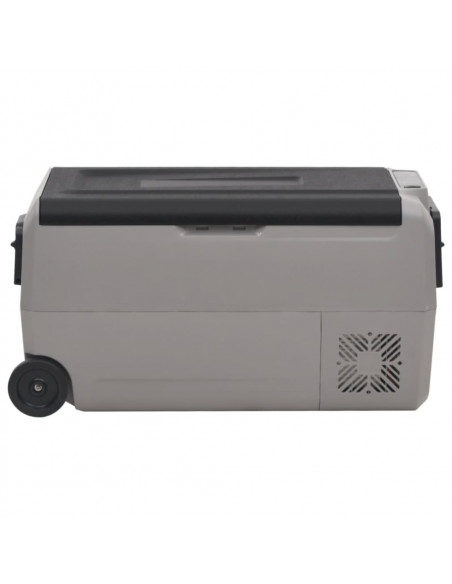 Borsa Frigo con Ruote e Adattatore Nera e Grigia 50 L PP e PE