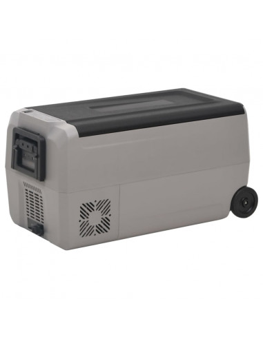 Borsa Frigo con Ruote e Adattatore Nera e Grigia 36 L PP e PE