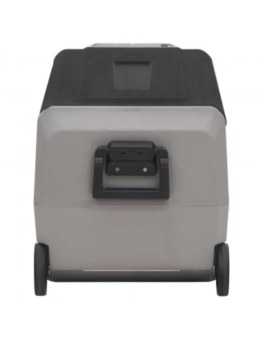 Borsa Frigo con Ruote e Adattatore Nera e Grigia 60 L PP e PE