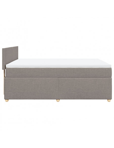 Giroletto a Molle con Materasso Tortora 140x200 cm in Tessuto