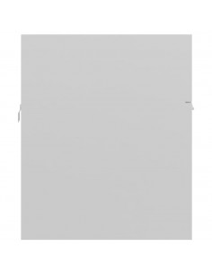 Set Mobili da Bagno 2 pz Bianco Lucido in Legno Multistrato