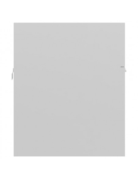Set Mobili da Bagno 2 pz Bianco Lucido in Legno Multistrato