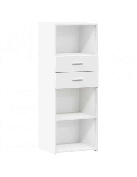 Credenza Bianca 45x42,5x124 cm in Legno Multistrato