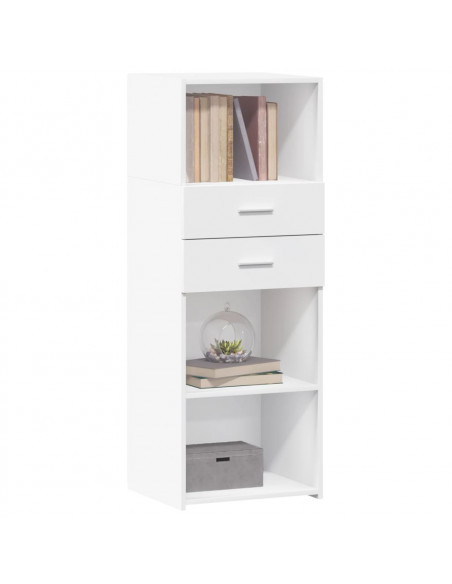 Credenza Bianca 45x42,5x124 cm in Legno Multistrato