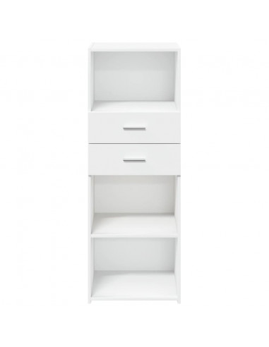 Credenza Bianca 45x42,5x124 cm in Legno Multistrato