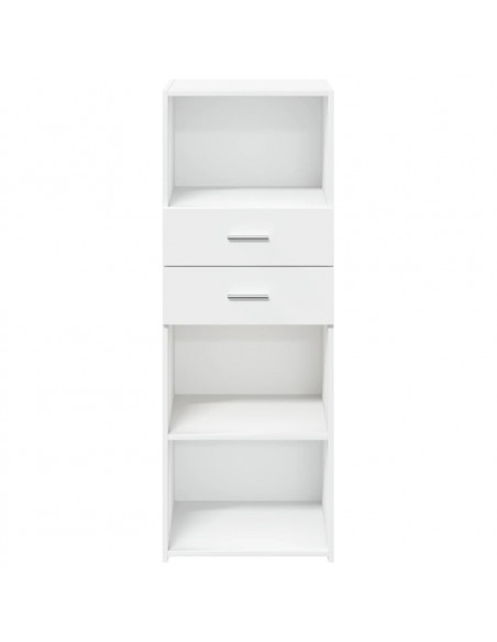 Credenza Bianca 45x42,5x124 cm in Legno Multistrato