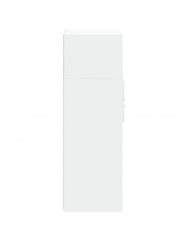 Credenza Bianca 45x42,5x124 cm in Legno Multistrato