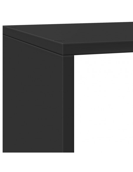 Libreria Divisorio 3 Ripiani Nera 137,5x29x103,5 cm Truciolato