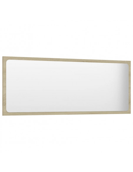 Set Mobili da Bagno Bianco e Rovere Sonoma in Truciolato