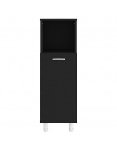 Set Mobili da Bagno 3 pz Nero in Truciolato