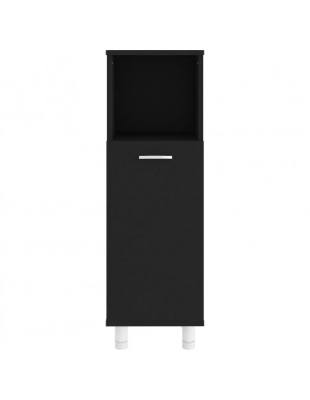 Set Mobili da Bagno 3 pz Nero in Truciolato