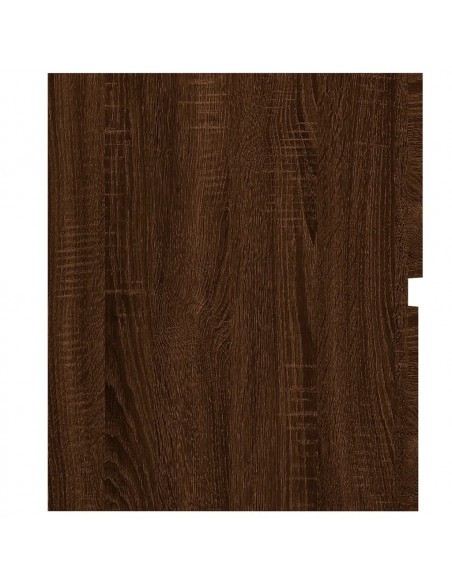 Set Mobili da Bagno 2 pz Rovere Marrone in Legno Multistrato