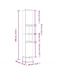 Set Mobili da Bagno 3 pz Bianco in Legno Multistrato