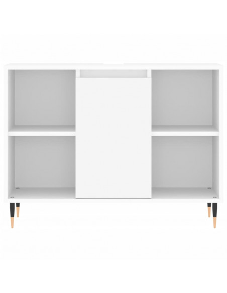 Set Mobili da Bagno 3 pz Bianco in Legno Multistrato