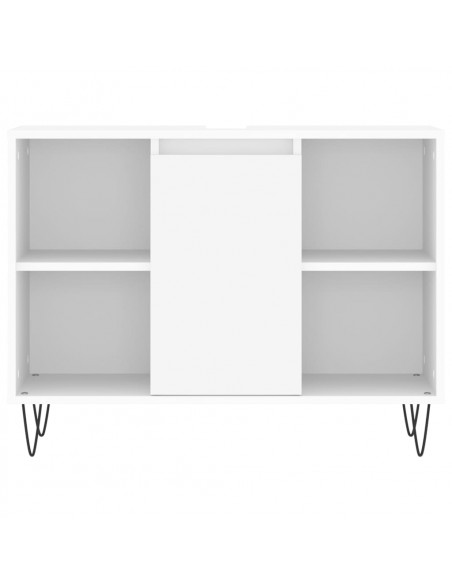Set Mobili da Bagno 3 pz Bianco in Legno Multistrato