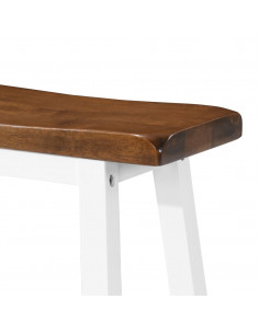 Set Tavolo da Bar e Sgabelli 5 pz in Legno Massello