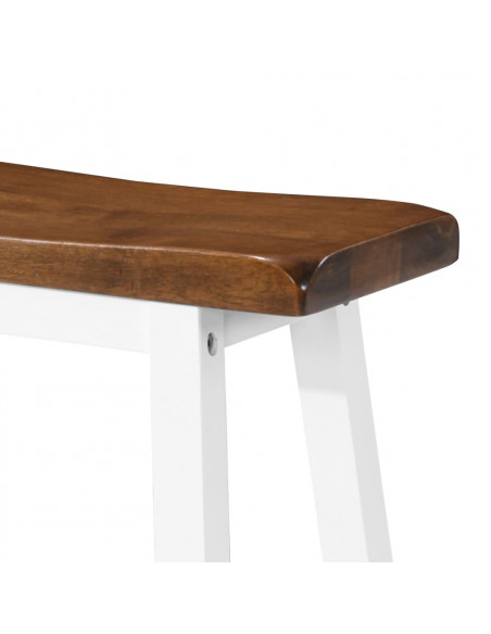 Set Tavolo da Bar e Sgabelli 5 pz in Legno Massello